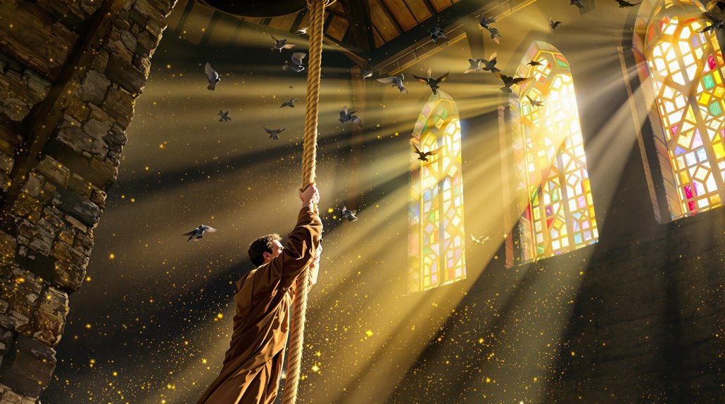 ringing devotional chants resound