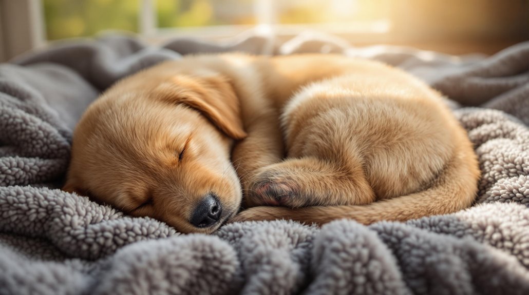 puppy sleep positions commonly documented