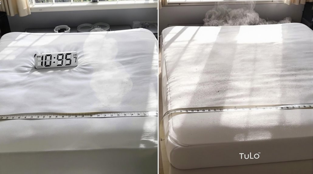 minimizing off gassing setup time