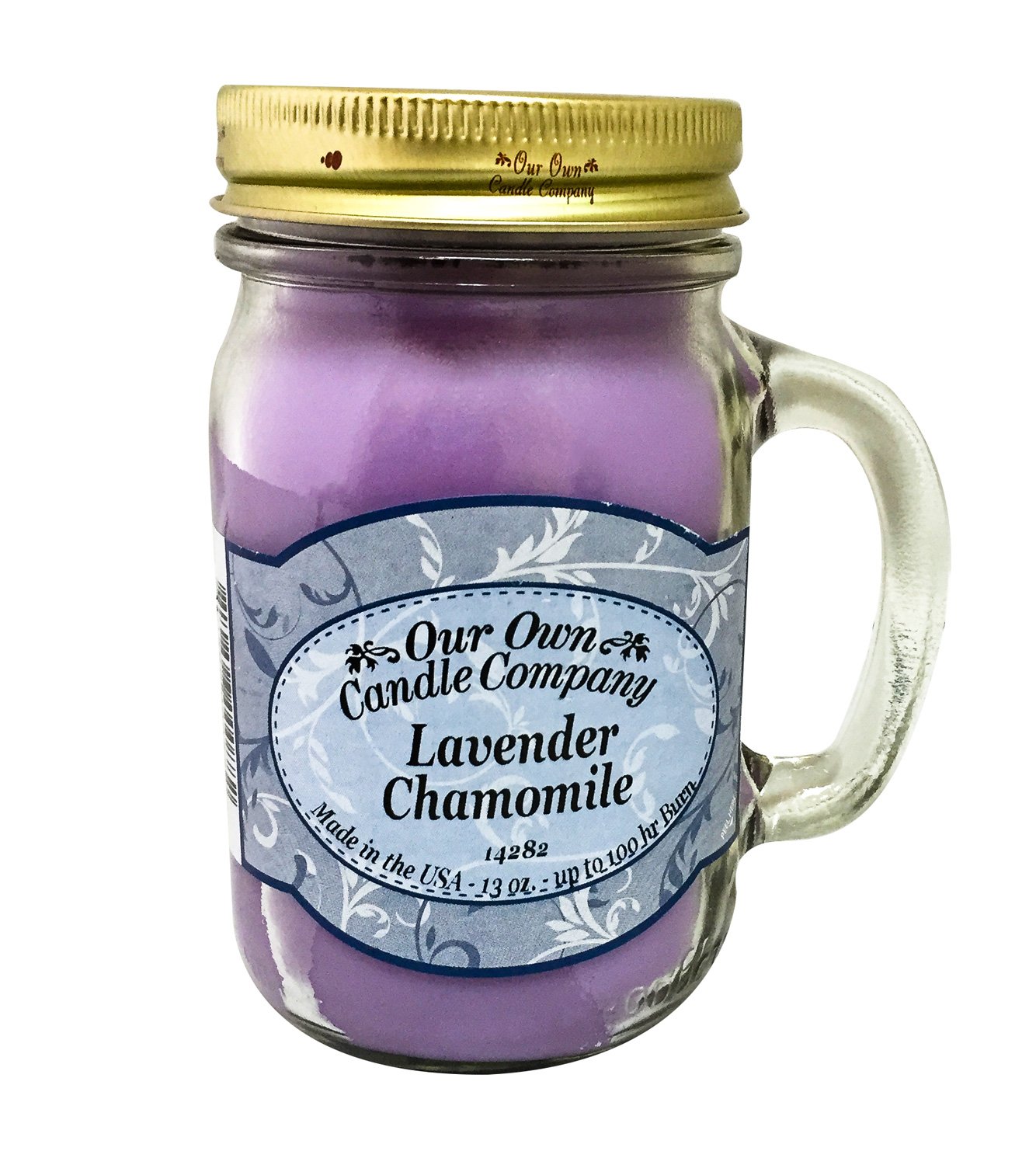 chamomile and lavender scented candle 