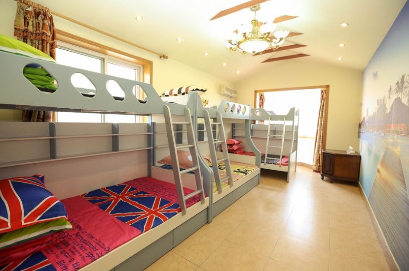 Bunks bed in a bedroom villa
